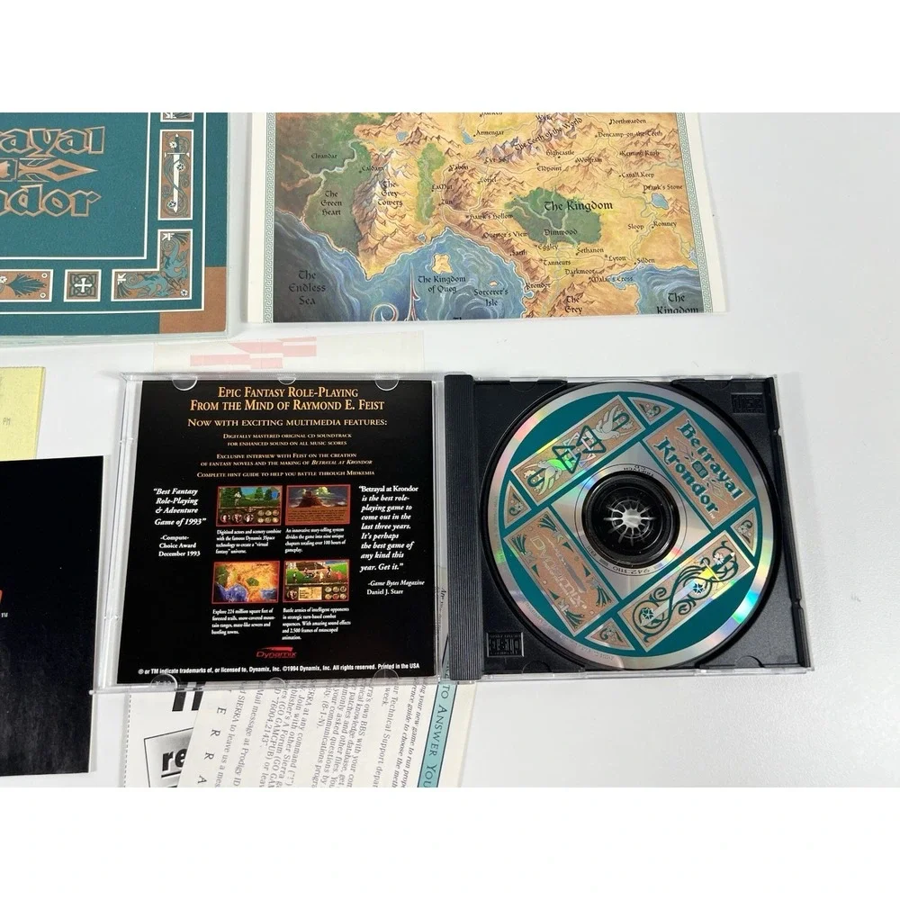 Betrayal At Krondor - Big Box Vintage 1994 IBM PC CD-ROM RPG Game Disc